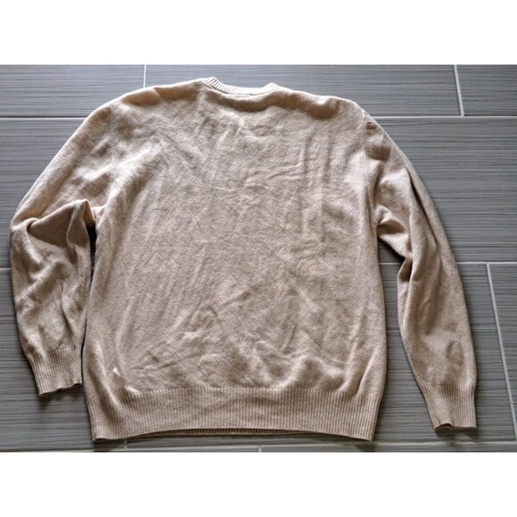 Philip Simmonds Men's Beige Cable Knit Cashmere Sweater Large Crewneck Luxury - Picture 9 of 11